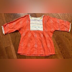 Ace & Jig Orange and Cream Blouse Tee